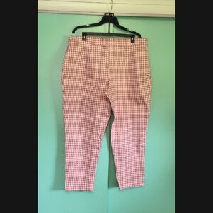 Vixen by Micheline Pitt - Pink Gingham Cigarette Pants